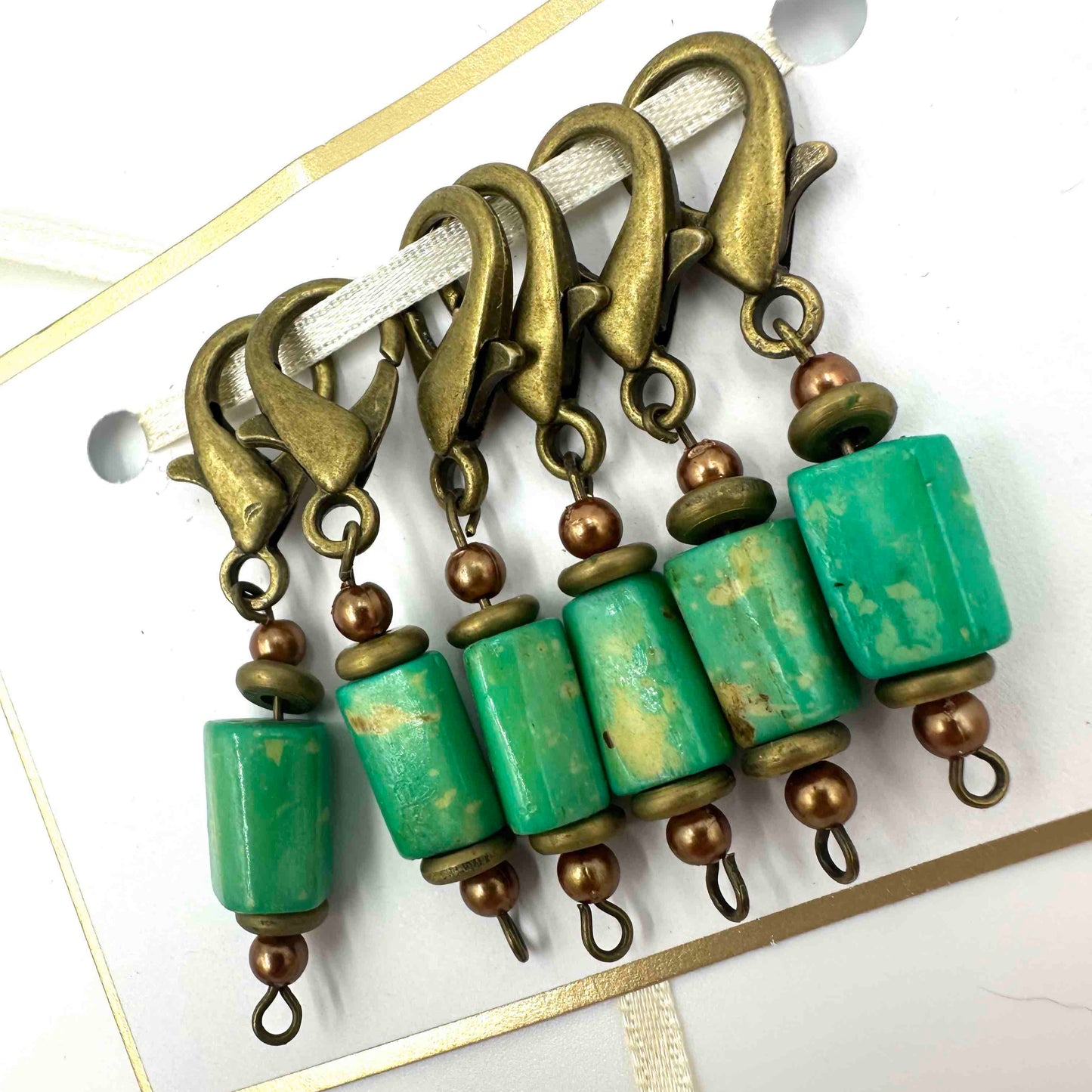 Antique Bead Stitch Markers 6pk