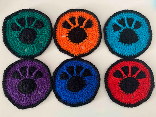 Pet Paw Coasters Crochet Pattern