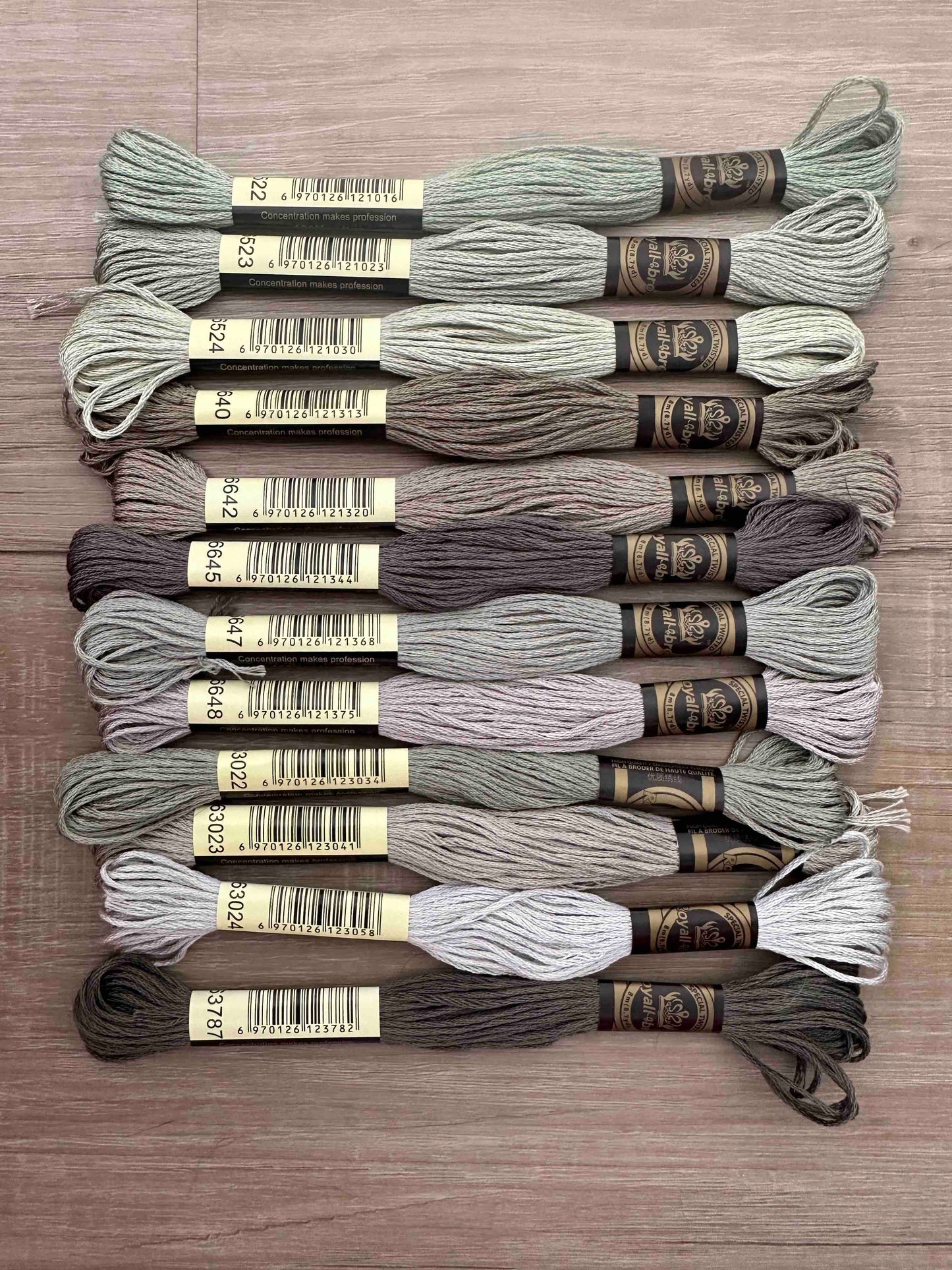 Embroidery Cotton Floss Sage Tones