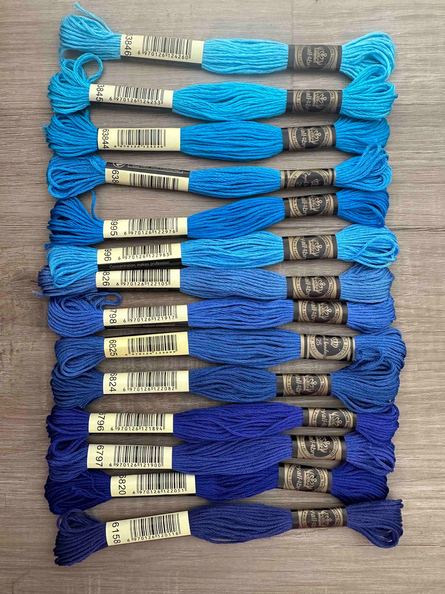 Embroidery Cotton Floss Blue Tones