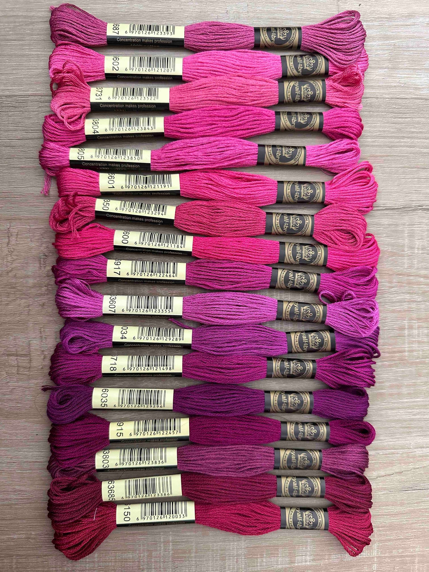 Embroidery Cotton Floss Berry Tones
